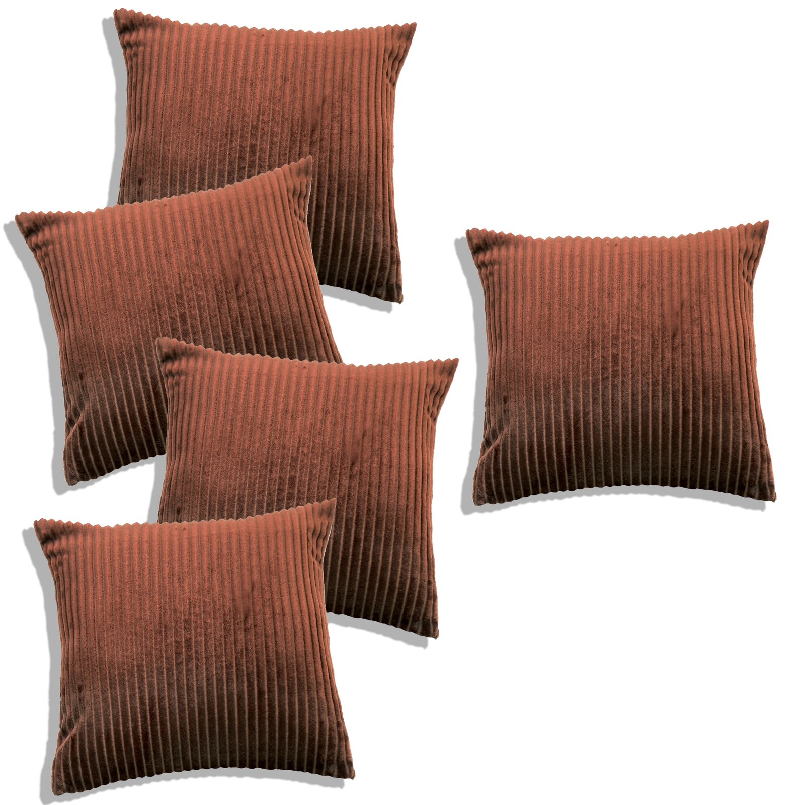 RD TREND Ultra Soft Cushion Covers 16 x 16 inches, Set of 5 (Coffee)
