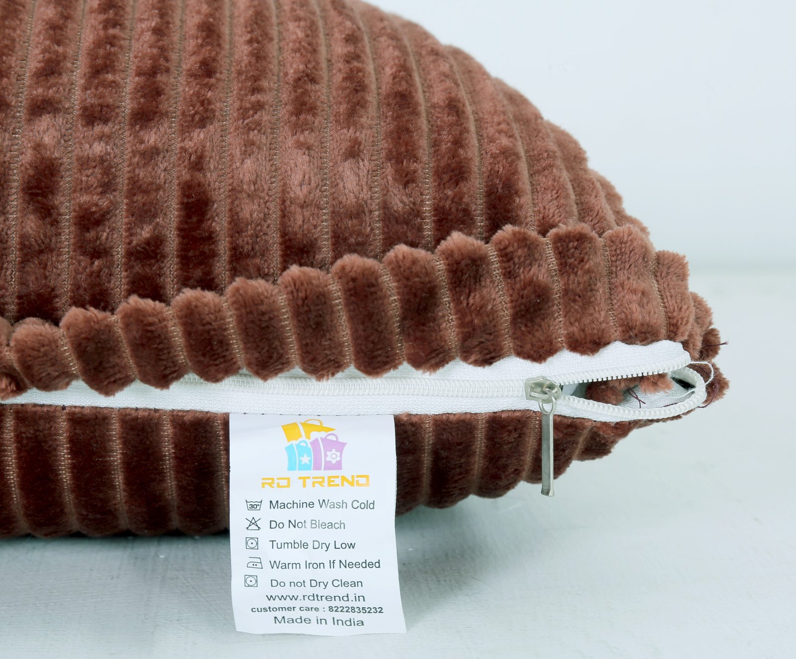 RD TREND Ultra Soft Cushion Covers 16 x 16 inches, Set of 5 (Coffee)