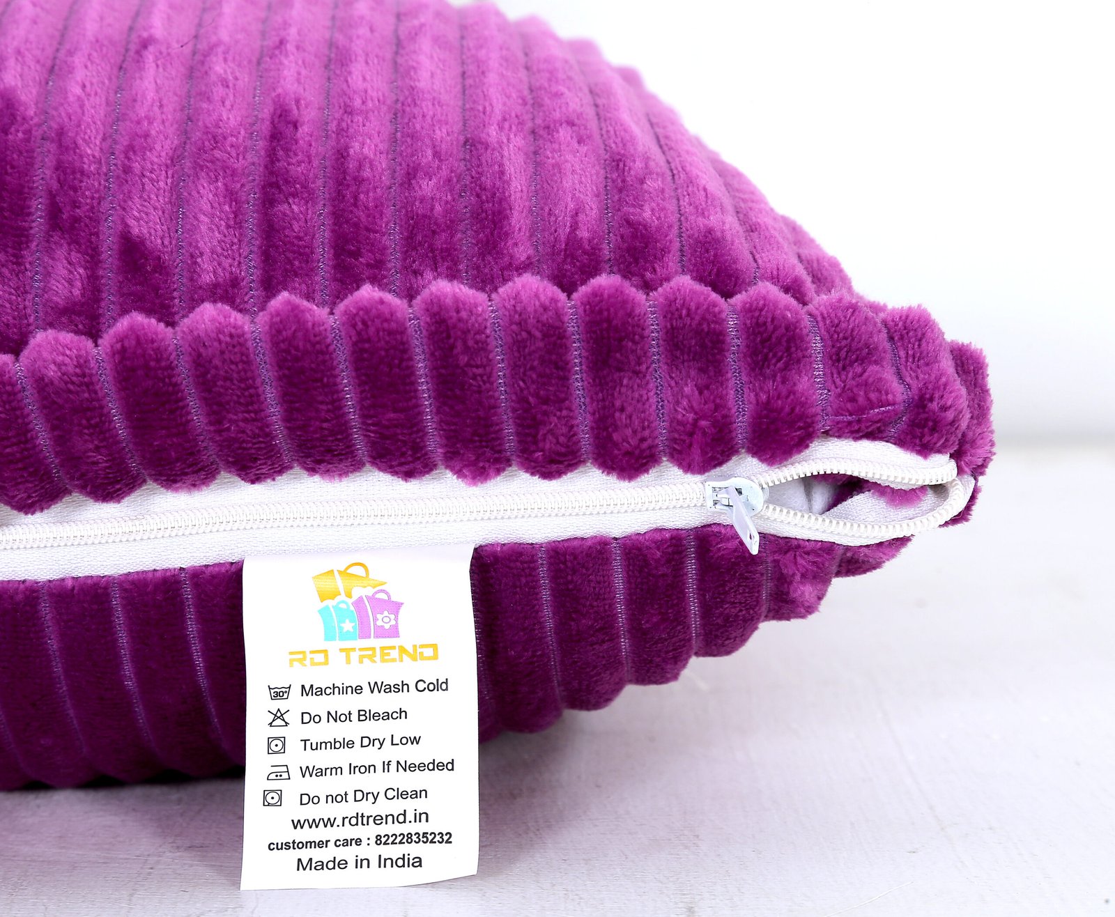 RD TREND Ultra Soft Cushion Covers 16 x 16 inches, Set of 5 (Pink)