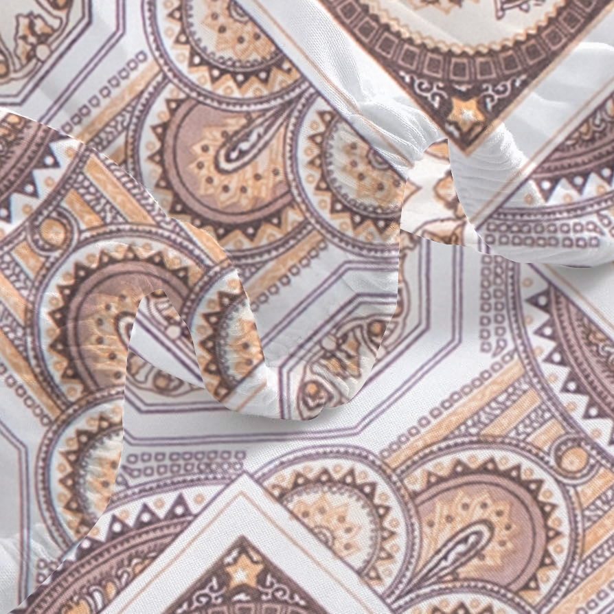 RD TREND® 360° Fitted Bedsheets Double Size 78x60x8 Inch, Elastic Bedsheets for Queen Size Bed with 2 Pillow Covers-18x28 Inch (Check-Brown)