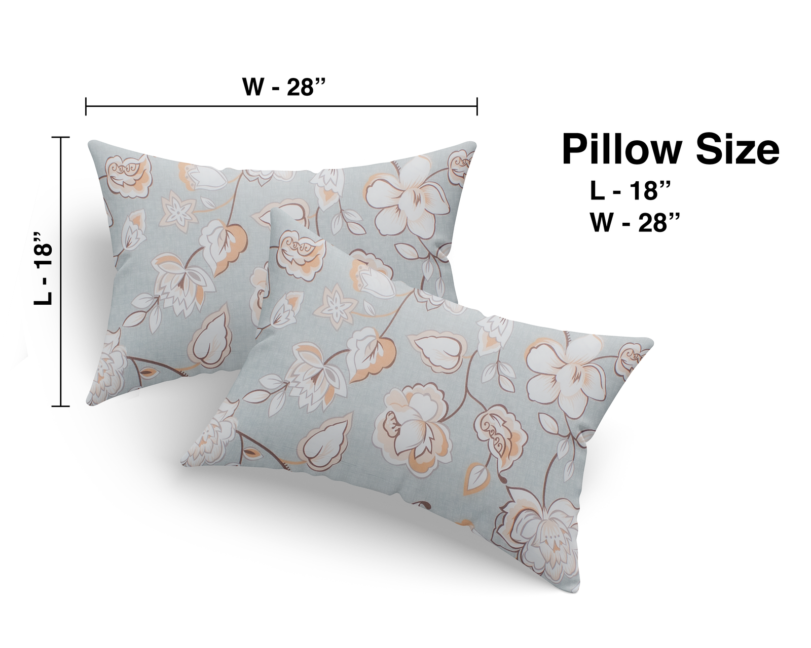 RD TREND Bedsheet for Double Bed 90 x 100 Inches, Glace Cotton Double Bedsheet with 2 Pillow Covers 18 x 28 Inches (Flower-Grey)