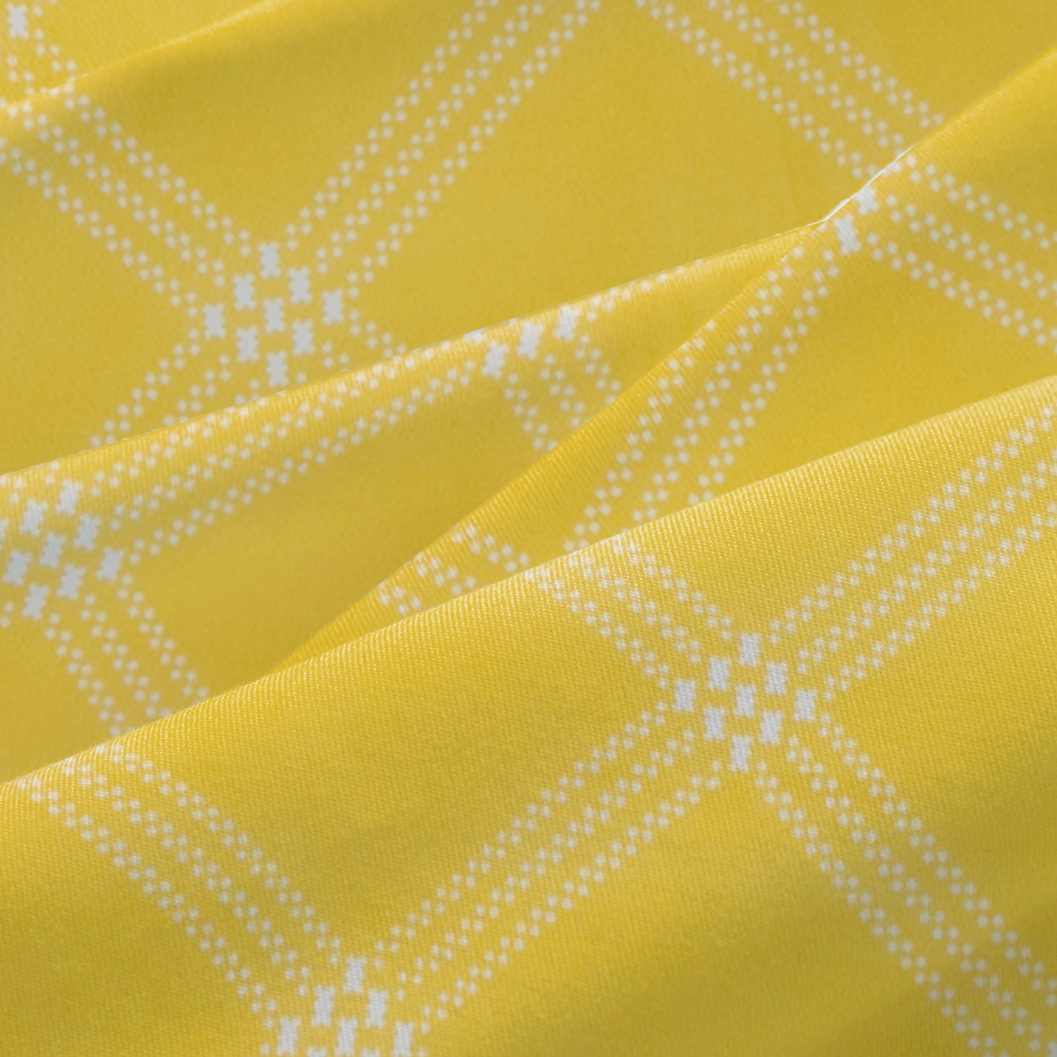 RD TREND Bedsheet for Double Bed 90 x 100 Inches, Glace Cotton Double Bedsheet with 2 Pillow Covers 18 x 28 Inches (Lines-Yellow)