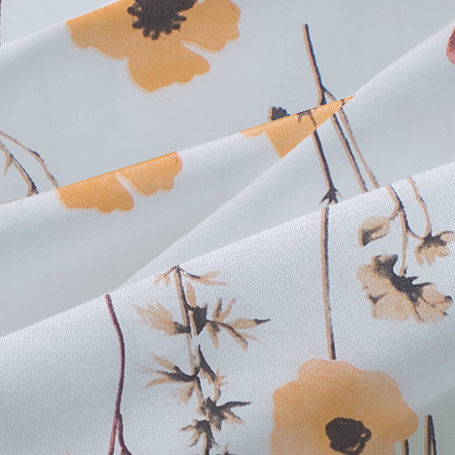 RD TREND Bedsheet for Double Bed 90 x 100 Inches, Glace Cotton Double Bedsheet with 2 Pillow Covers 18 x 28 Inches (Flower-Multi)