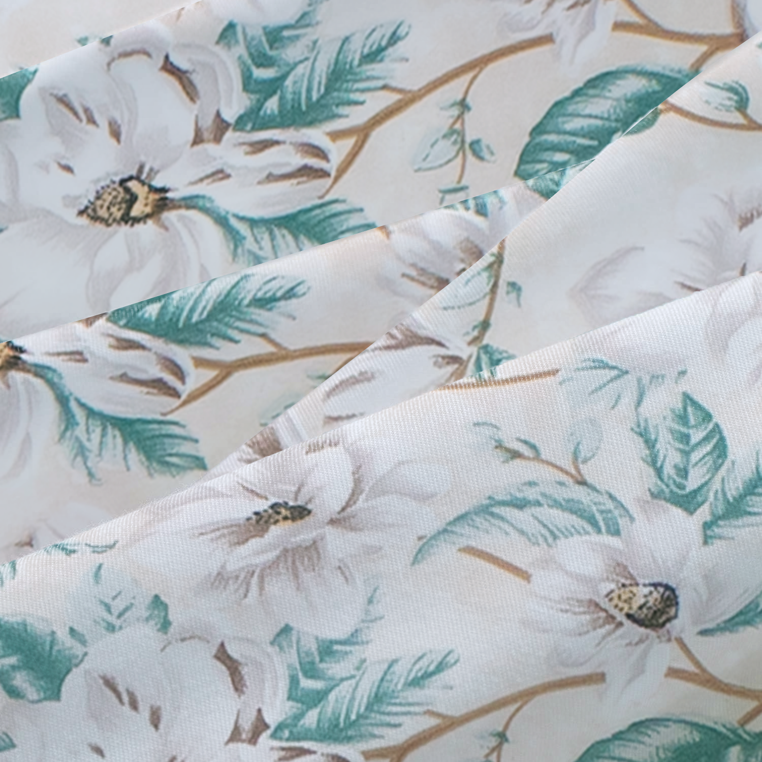 RD TREND Bedsheet for Double Bed 90 x 100 Inches, Glace Cotton Double Bedsheet with 2 Pillow Covers 18 x 28 Inches (Flower-Brown)