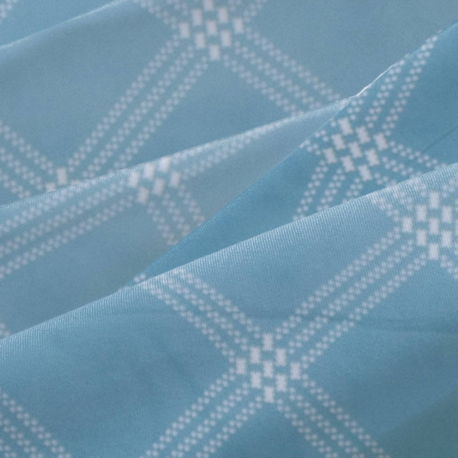 RD TREND Bedsheet for Double Bed 90 x 100 Inches, Glace Cotton Double Bedsheet with 2 Pillow Covers 18 x 28 Inches (Lines-Blue)