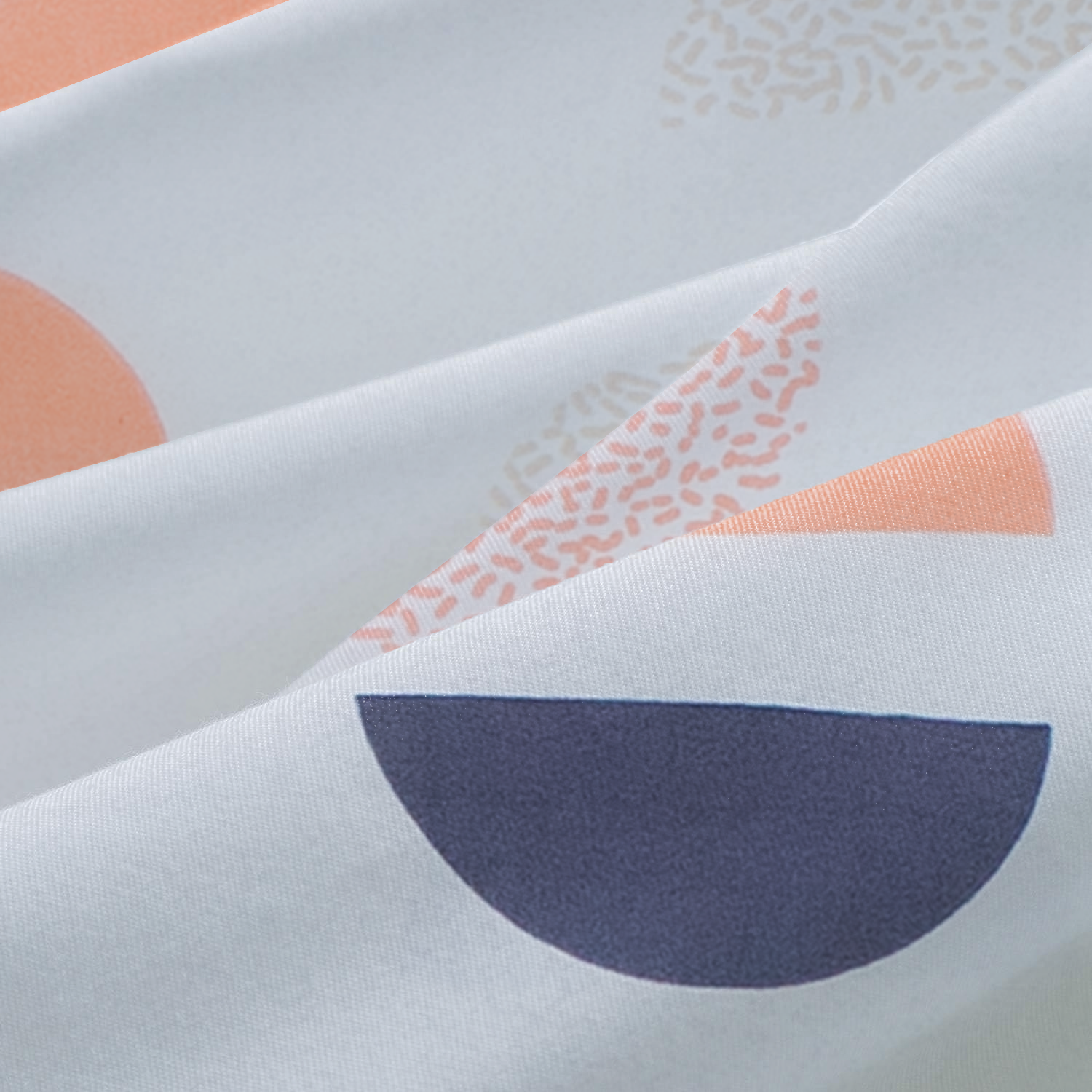 RD TREND Bedsheet for Double Bed 90 x 100 Inches, Glace Cotton Double Bedsheet with 2 Pillow Covers 18 x 28 Inches (Circls-White)