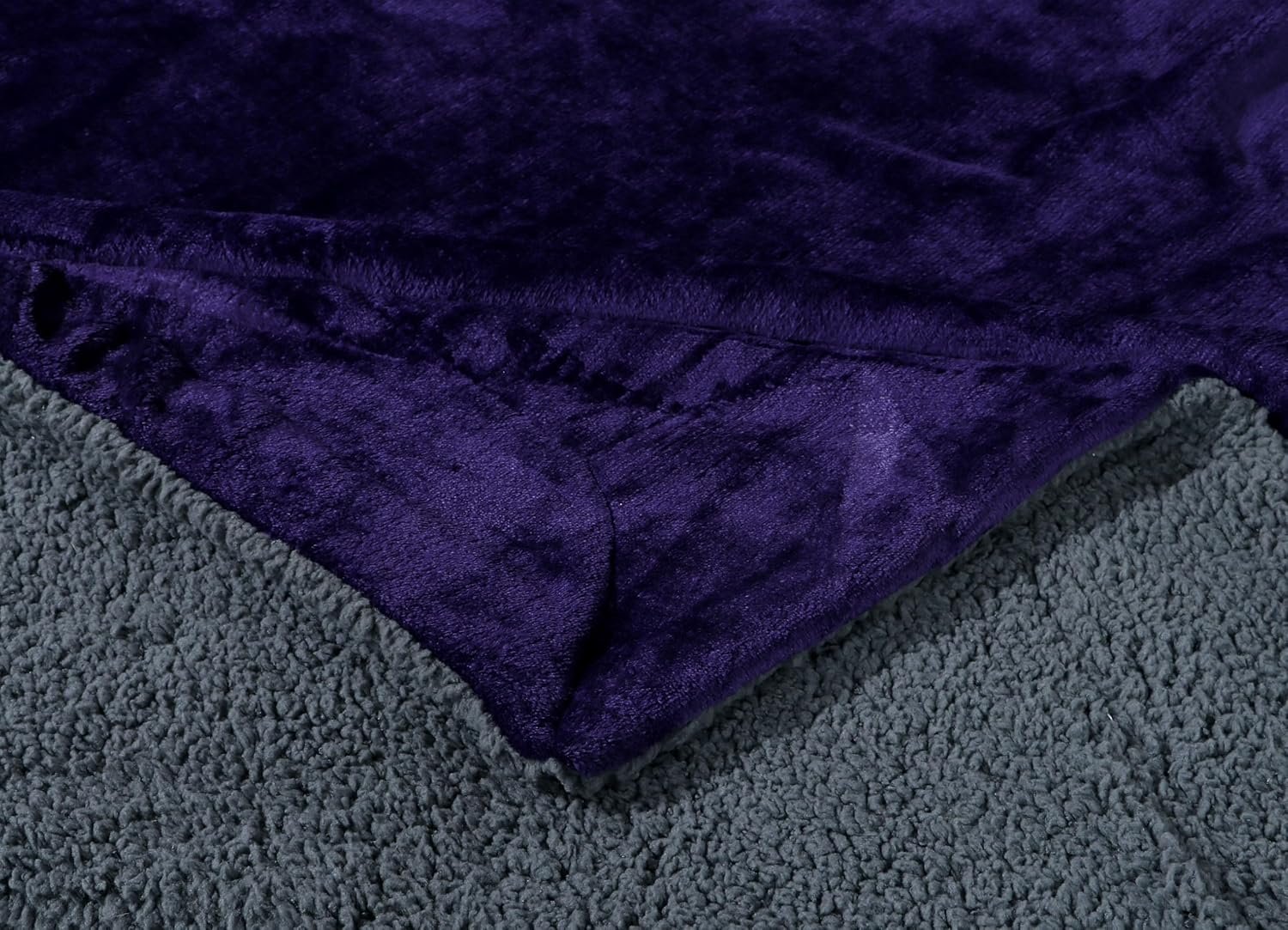 RD TREND Premium Double Bed/Mild Winter Sherpa Blanket Super Soft Flannel for Bed, Sofa, Couch, Camping and Travel (Plain) (Navy-Blue)