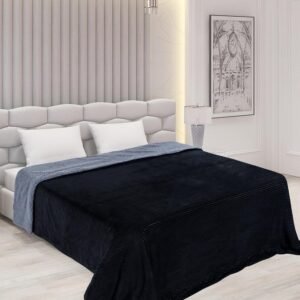 RD TREND Premium Reversible Summer AC Blanket Double Bed/Mild Winter Sherpa Blanket Super Soft Stripe Flannel for Bed, Sofa, Couch, Camping and Travel