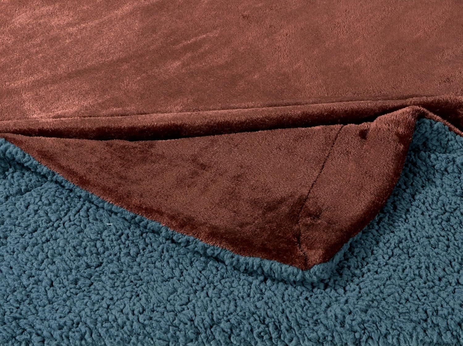 RD TREND Premium Double Bed/Mild Winter Sherpa Blanket Super Soft Flannel for Bed, Sofa, Couch, Camping and Travel (Plain) (Coffee)